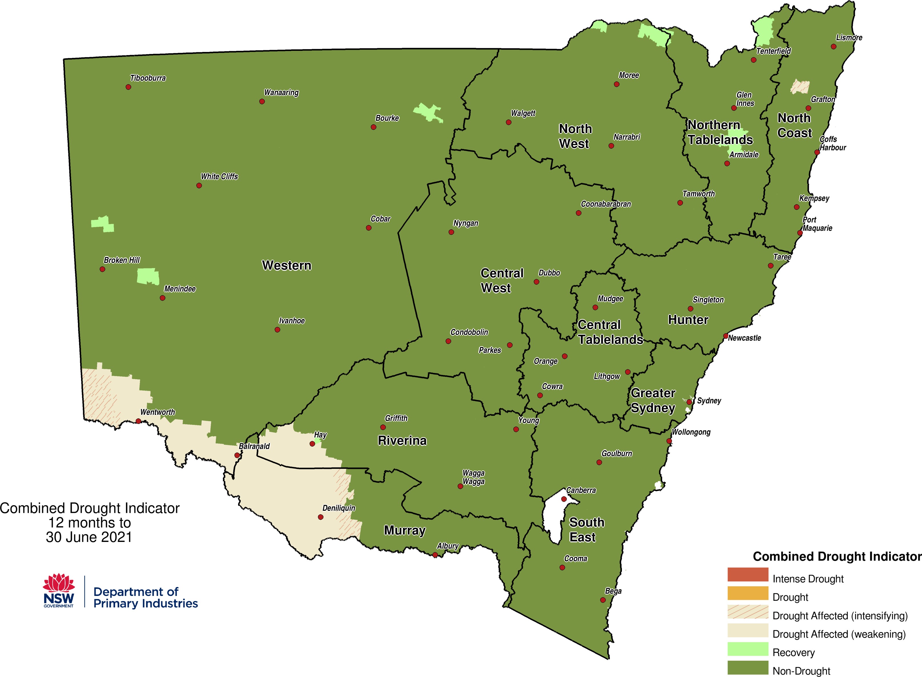 Verified NSW Combined Drought Indicator to 30 June