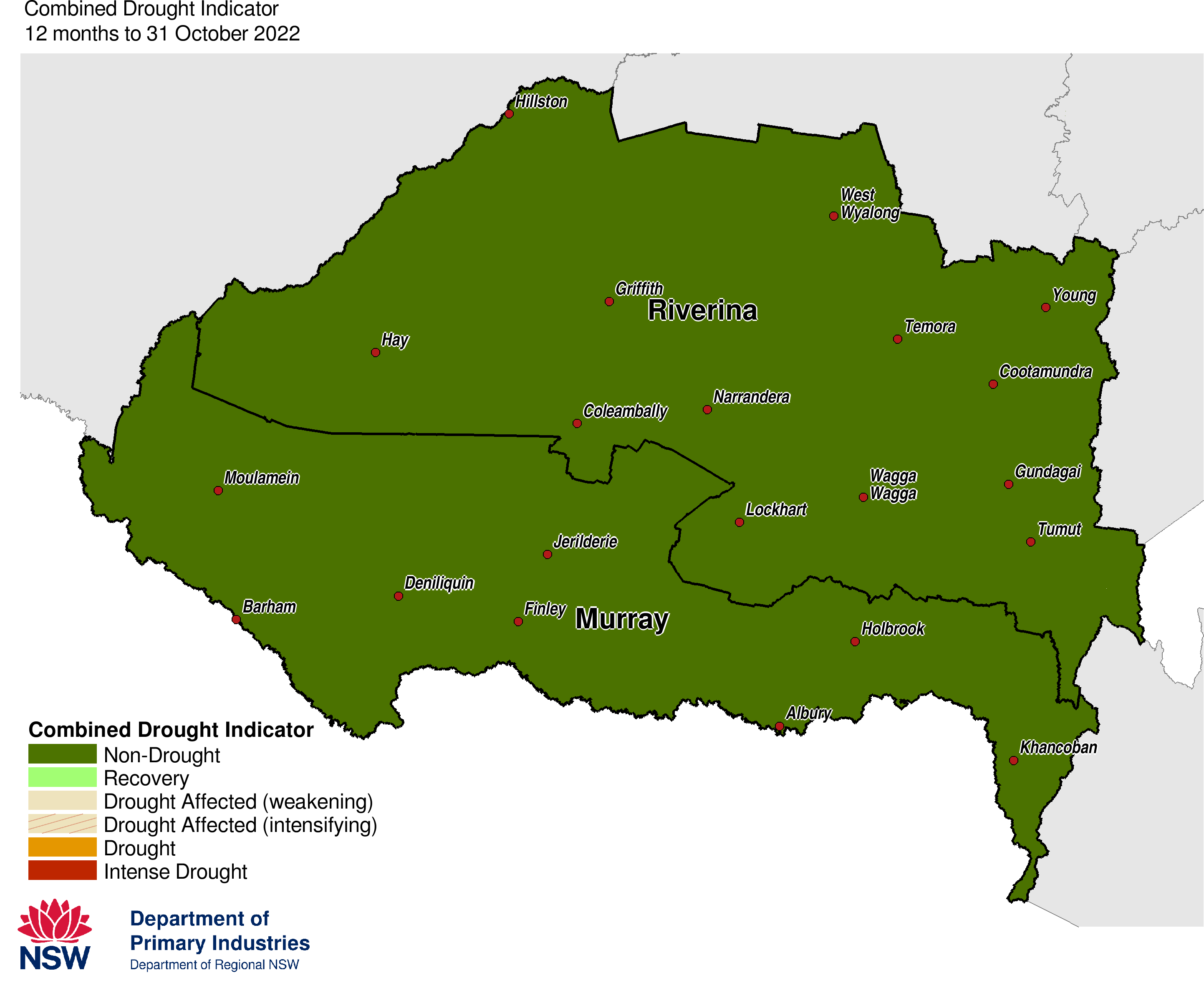 Figure 11. Combined Drought Indicator for the Murray and Riverina regions