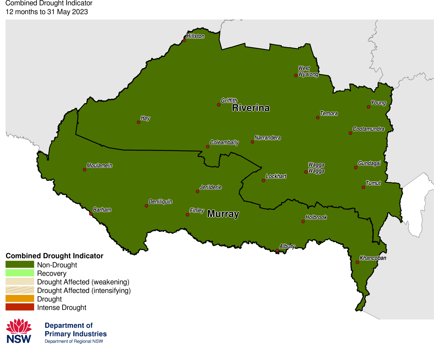 Figure 18. Combined Drought Indicator for the Murray and Riverina regions