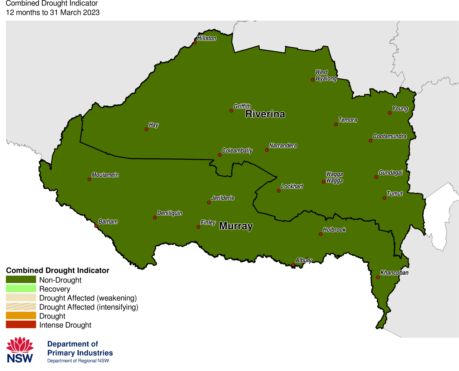 Figure 18. Combined Drought Indicator for the Murray and Riverina regions