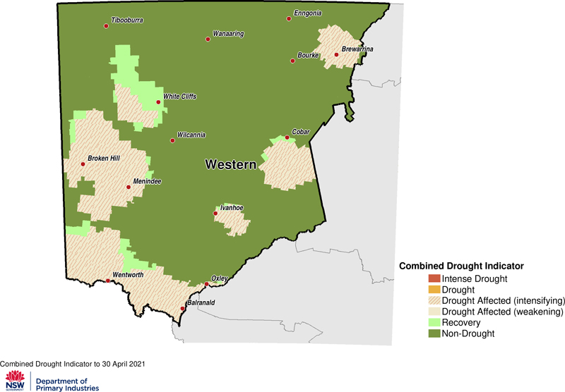 Figure 14. Combined Drought Indicator for the Western region