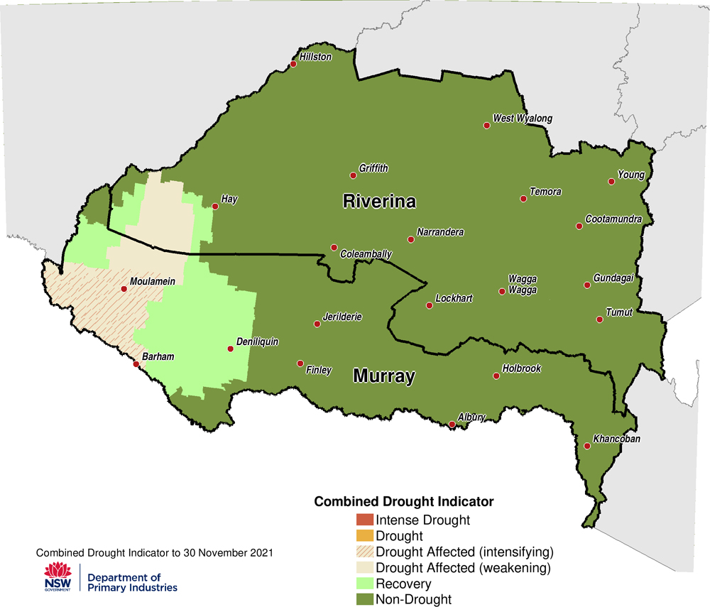 Figure 11. Combined Drought Indicator for the Murray and Riverina regions Figure 11. Combined Drought Indicator for the Murray and Riverina regions