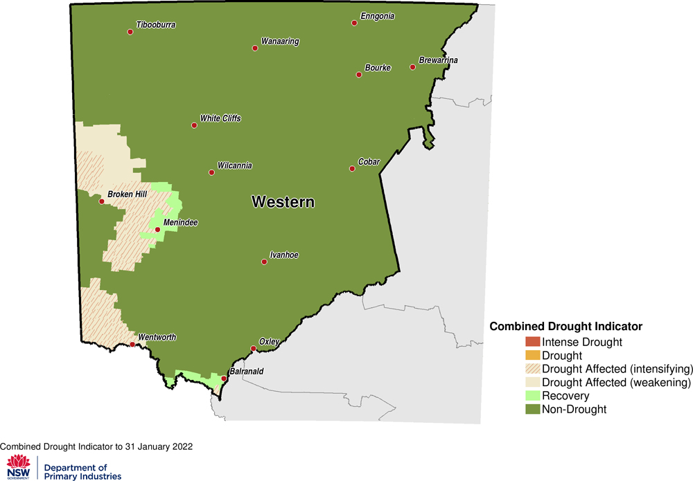 Figure 14. Combined Drought Indicator for the Western region 