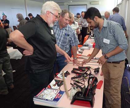 Vignesh Prathik (Ryset-Electocoup) displaying a variety of pruning equipment.