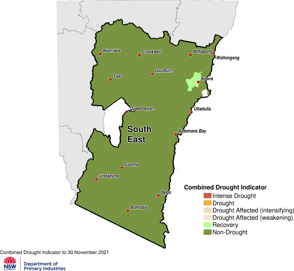 Figure 23. Combined Drought Indicator for the South East region Figure 23. Combined Drought Indicator for the South East region