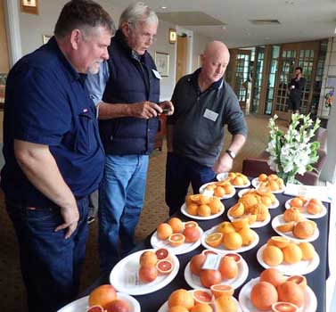 Kevin Lacey (DPIRD) presenting a selection of new varieties form the W.A. variety trial.Kevin Lacey (DPIRD) presenting a selection of new varieties form the W.A. variety trial.