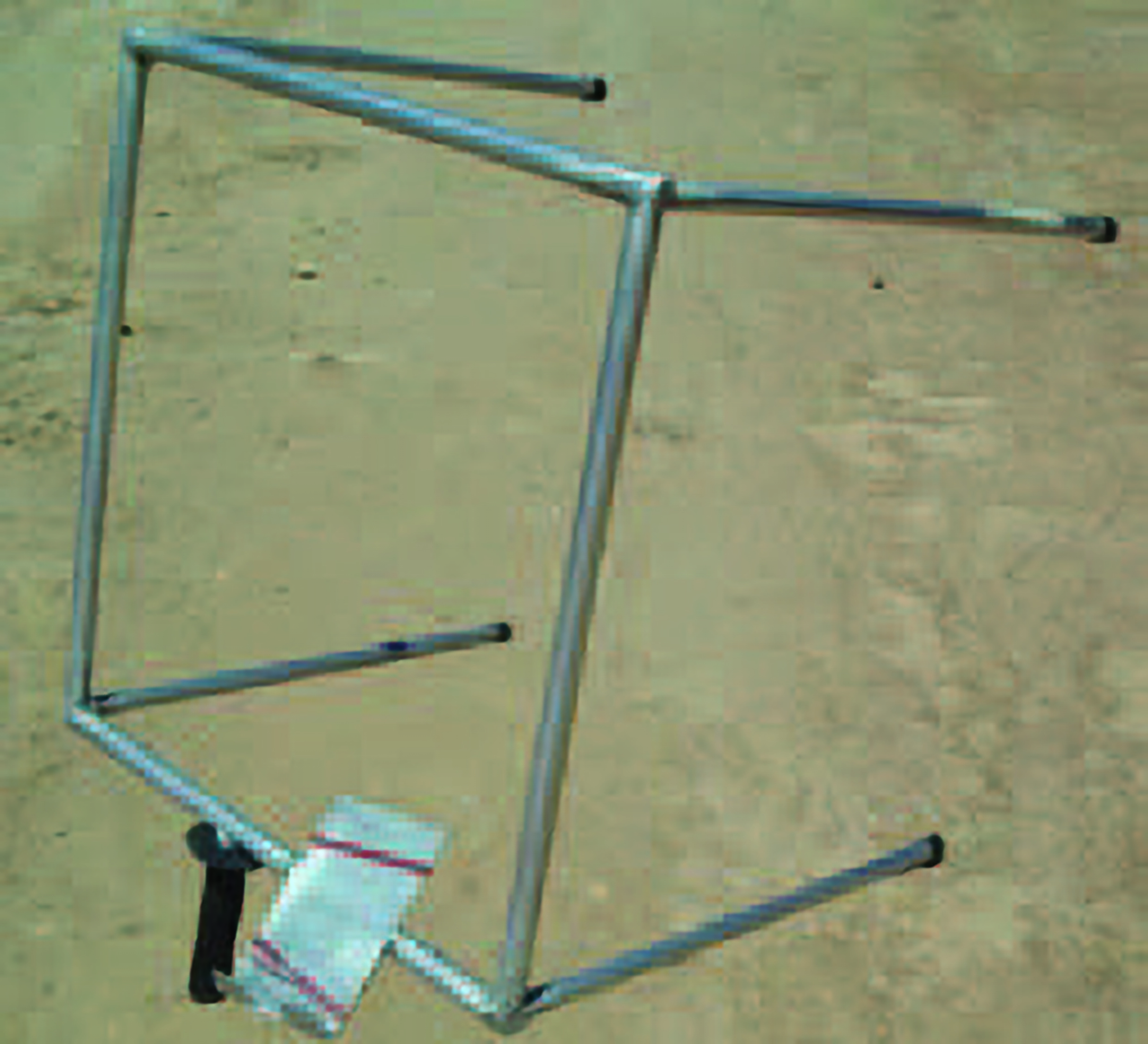 Figure 1. A 0.125 m&sup3; square counting frame with a notepad holder.