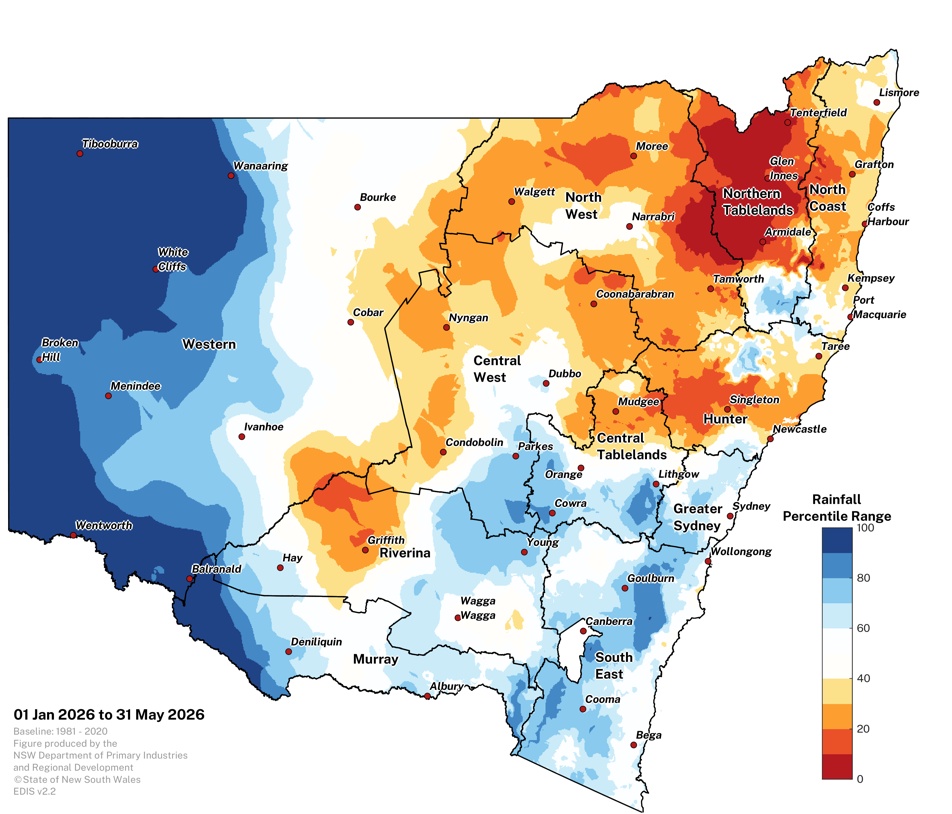 Image for Rainfall Percentiles YTD